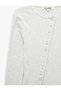 Slim Fit Cotton Crew Neck Asymmetrical Buttoned Long Sleeve T-Shirt - 8