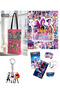 KPOP Deman Hunters- Huntrix Gift Bundle Set for Girls – Shoulder Bag, Keychain,100 PCS KPOP Stickers, 2 PCS Mini Notebook – Cute KPOP Fan Merchandise Set -Mira, Rumi & Zoey – Perfect Gift for Teens