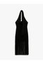 Degaje Collar Sleeveless Tassel Satin Mini Evening Dress - 7