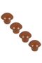 (4 Pieces) Mushroom Button Handle Drawer Cabinet Door Handle Handle Hazelnut - 2