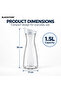 Water Jug with Leak-Proof Flip Top Lid 1.5L – Clear Water Carafe for Water, Juice, Milk, Tea, Lemonade & Cold Drinks, YK41022 - 4
