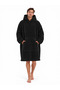 Wellsoft Hooded Wearable TV Blanket Unisex Over Size - Black - 2