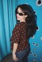 Women's Oversize T-Shirt Polka Muse Polka Dot Brown – Crew Neck, Comfortable Fit, 100% Cotton - 2