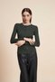 Long Sleeve Solid Blouse with Front Buttons - 7