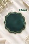 Colorful Pearled and Stoned Coffee Side Presentation Napkin Washable Cocktail Napkin Stain Resistant - 2