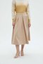 Solid Ruffled Midi Skirt - 5