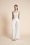Plain wide trousers with pockets - 4