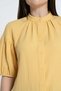 Solid 3/4 Sleeve Blouse with Front Buttons - 2