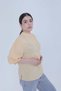 Women's Solid Open-Back Puff Sleeve Blouse - 4