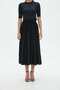 Solid Midi Skirt with Pleats