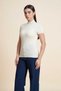 Solid Color High Neck Short Blouse - 7