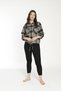 Women's Cotton Plaid Lumberjack Shirt and Knitted Trousers Bottom - Top Set / Black - Khaki 22026 - 3