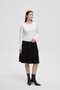 Solid Ribbed Mini Skirt - 4