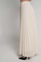 Solid Pleated Maxi Skirt - 3