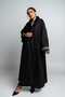 Plain Fur-Trim Jacket with Long Sleeves - 2