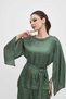 Solid Blouse with Belt, 3/4 Sleeves - 5