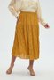 Solid Ruffled Midi Skirt - 4