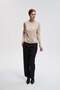 Solid Long Sleeve Blouse with Front Buttons - 5