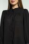 Solid Long Sleeve Blouse with Neckline - 2
