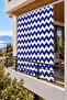 Balcony Curtain Enxboy Optional Balcony Curtain "With Eyelets" Blue Zigzag Ty901-2 - 5