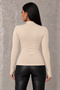 Women's Cream 3-Piece Body Suit with Finger Detail - 3