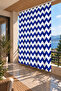 Balcony Curtain Enxboy Optional Balcony Curtain "With Eyelets" Blue Zigzag Ty901-2 - 3