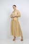 Solid High-Waist Midi Skirt