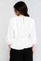 Solid Side-Slit 3/4 Sleeve Blouse - 4