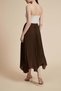 Solid Pleated Midi Skirt - 5