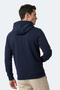 Kevro I Men's Hooded Navy Blue Sweatshirt - 7