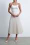 Solid Pleated Midi Skirt - 2