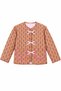 Girl's Ribbon Detailed Floral Patterned Quilted Seasonal Jacket