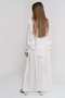 Solid V-Neck Long Sleeve Blouse with Button Cuffs - 4