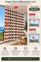 Balcony Curtain Enxboy with Optional Eyelets - Balcony Tarpaulin Zigzag Brown Ty901-2 - 8