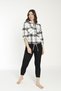 Women's Cotton Plaid Lumberjack Shirt and Knitted Pants Bottom-Top Set 22025 - 5