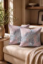 2-Piece Digital Printed Throw Pillow Cover Pink Coral Pattern