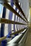 Olivia Home Cornice Buttoned and Laced Cotton Fabric Blue and White Balcony Curtain - 4