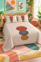 Abstract Circle Patterned Bedspread 200X220 Double Pique Set - 7
