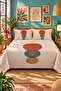 Abstract Circle Patterned Bedspread 200X220 Double Pique Set - 3