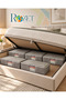 5 Pieces Gray Windowed Clothing Storage Bed under Base Organizer Multi-Purpose Storage 64 X 45 X 22 cm - 3