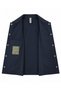 Navy Blue Color Men's Polyester Technical Overshirt - 3