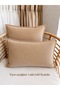 Pearl Velvet Textured Beige Throw Pillow Cover 1 Piece - 2