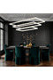 LED Pendant Chandelier with 3 White Rectangular Elements LT109 800W Equivalent