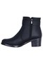 Point 8471 black leather women's heeled boot shoes - 3