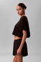 Women's Black T-Shirt with Brand Logo, Suitable for Daily Use - 3