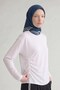 Three-Line Detailed Twill Silk Scarf Saks - 3