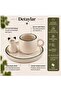 Minimal Cat Figured Ceramic Coffee Cup Set Modern Turkish Coffee Cup Set Stylish Elegant Special - 4