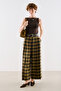 Plissed Plaid Wide-Leg Pants Plaid - 3