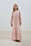 Long Tight Chiffon Dress Powder - 2