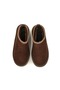 Women's Platform Brown Slippers with Fur Inside 9000-103 - 3